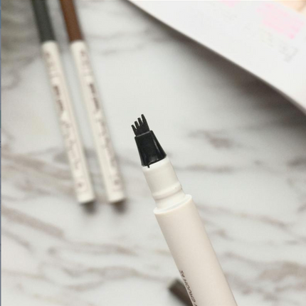 Waterproof Brow Pen with 4 Fine Tips, Waterproof Eyebrow Pencil for Sparse Brows