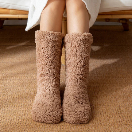 Cashmere Thermal Tube Socks, Knee High Socks for Winter