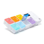 Tuzwa Smart Pill Organizer with Alarm – 7-Day Electronic Medication Reminder Box, 4 Daily Alerts, Portable Pill Case