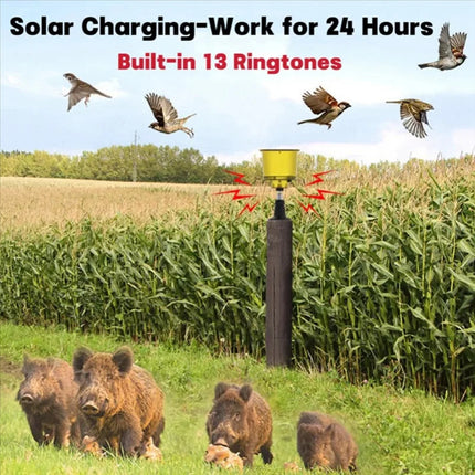 Deer Repellent, Squirrel Deterrent and Solar Bird Repeller with 110dB Siren – image 4