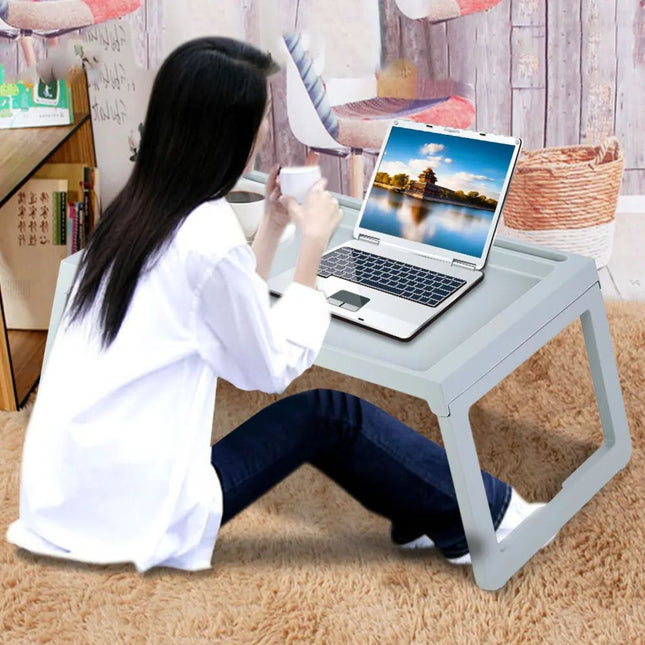 Folding Tray Table for Bed, Lap Desk with Foldable Legs