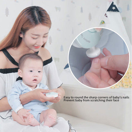 Newborn Nail Trimmer with 6 Grinding Heads, Electric Baby Nail Trimmer and File