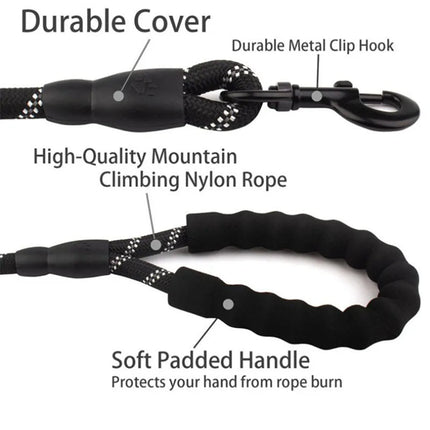 Dog Leash for Large Dogs, Reflective Nylon Dog Leash with Padded Handle – image 8