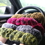 Tuzwa Plush Steering Wheel Cover – Super Soft Fuzzy 15-Inch Winter Car Wheel Cover for Warm, Comfortable Driving