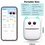 Tuzwa Mini Thermal Label Printer – Bluetooth Inkless Portable Label Maker, 200DPI, Auto-Cutter, iOS & Android