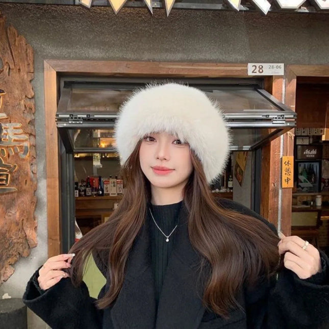 Bucket Hat for Women, Faux Fur Bucket Hat, Fuzzy Bucket Hats for Women, Plush Fisherman Hat and Warm Winter Hats