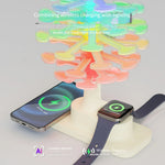 Tuzwa Spiral LED Table Lamp – Warm White & RGB Ambient Bedside Light, Modern Tree Design, USB Powered