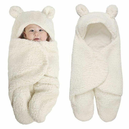 Newborn Swaddle Wrap with Inner Arm Wrap, Windproof Hood