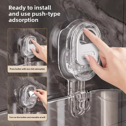 Bathroom Shelf No Drill, Suction Cup Shower Caddy for Bottles