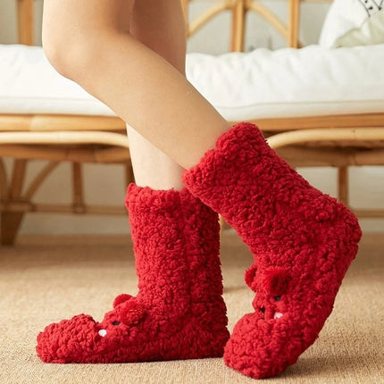 Grip Socks, Warm Fleece Slipper Socks for Winter