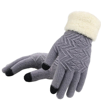 Winter Gloves with Touch Screen Fingertips, Warm Gloves with Plush Lining