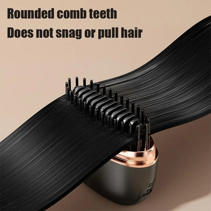 Hair Straightener Comb, Cordless Hot Comb with Ceramic Heat