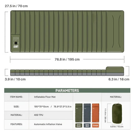 Camping Air Mattress with Integrated Foot Pump, Inflatable Camping Mattress and Portable – image 6