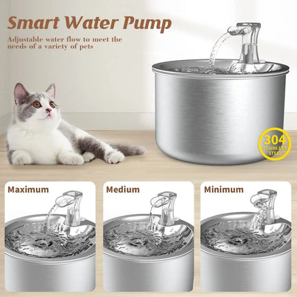 Cat Drinking Fountain with Motion Sensor, Cat Water Dispenser