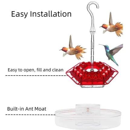Ant Proof Hummingbird Feeder with Ant Moat, Hanging Hummingbird Feeder with 30 Feeding Ports – image 10