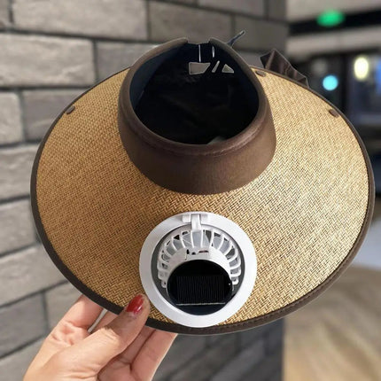 Sun Hat with Fan, Sun Visor Hat for Hiking and Fishing – image 7