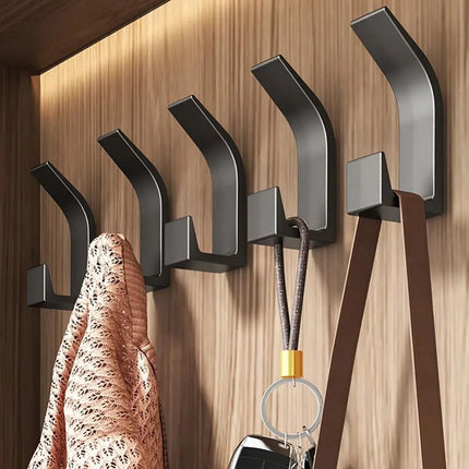 Adhesive Wall Hooks for Coats 5 Pack, Self Adhesive Coat Hooks for Jackets
