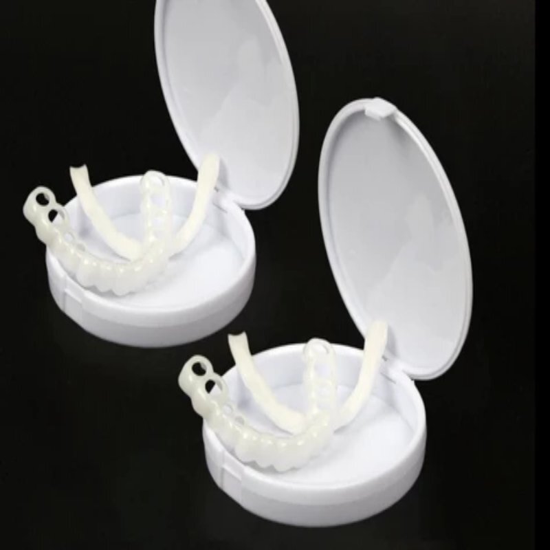 Tuzwa Snap-On Dentures – Natural-Look Temporary Teeth Cover, Adjustable Micro-Thin Reusable Cosmetic Smile Cover