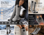 TUZWA Electric Heated Socks | Rechargeable Winter Heating Socks with Fast Heat Technology | Warm Thermal Socks for Hiking, Skiing & Outdoor Activities
