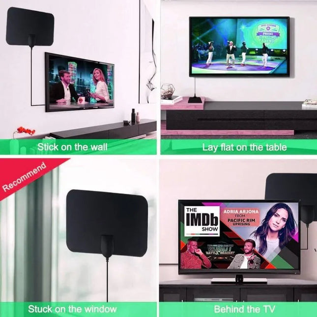 Indoor TV Antenna with 10 ft Cable, Digital TV Antenna for Smart TV