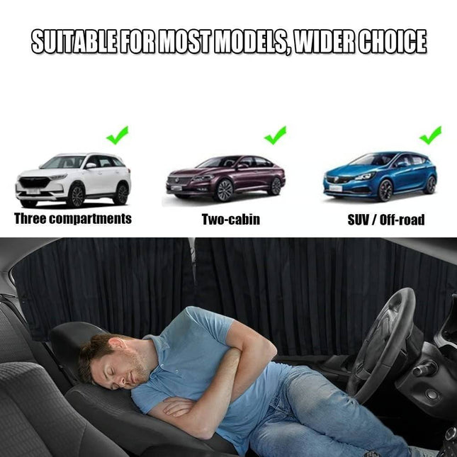 Car Window Shades Magnetic Front and Rear, Car Sun Shade with Sliding Track