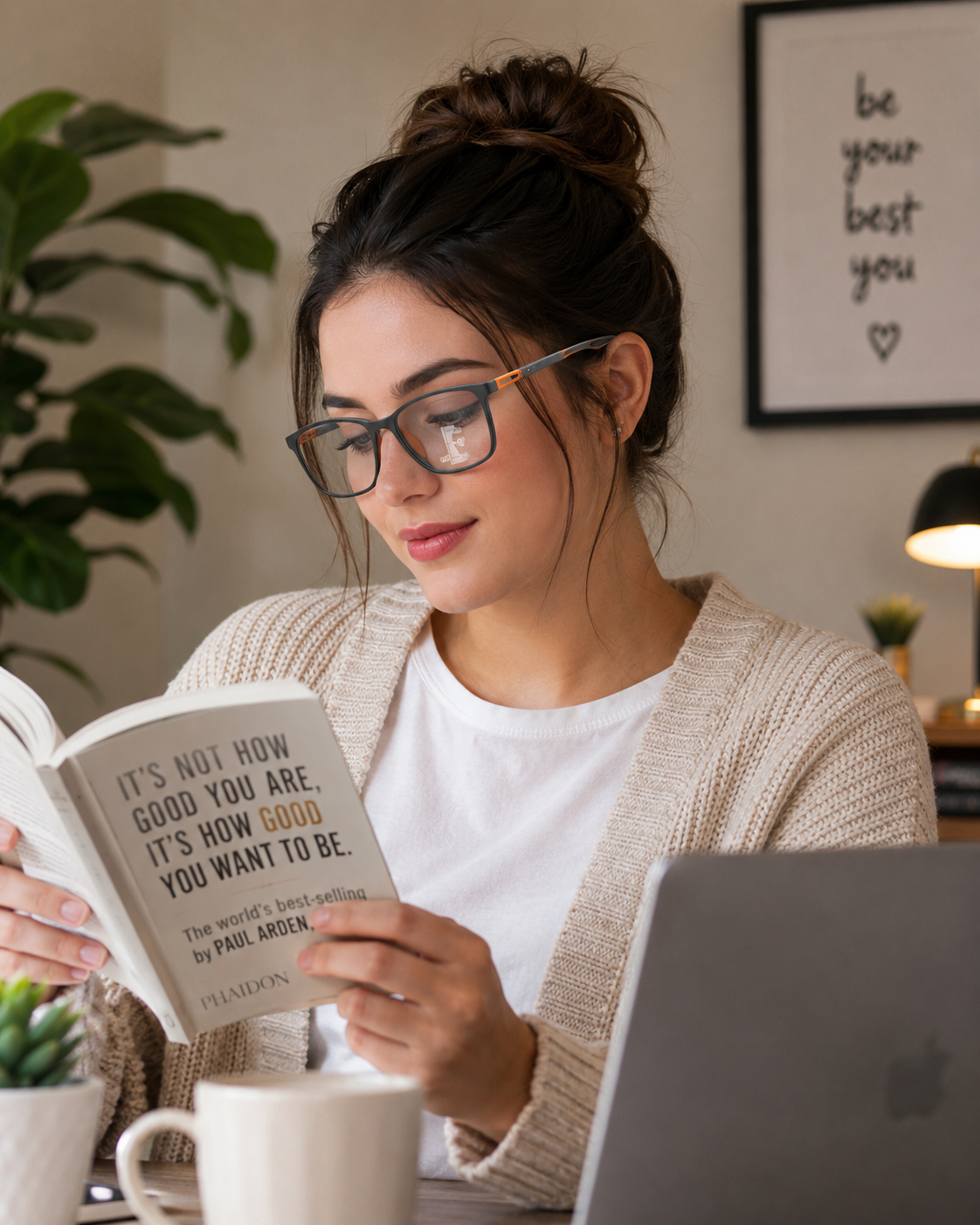 Tuzwa Multifocal Blue Light Reading Glasses for Men & Women – Lightweight Square Computer Readers for Reading & Screen Use