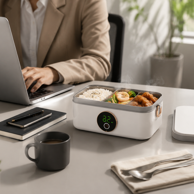 Heated Lunch Box for Adults, Electric Lunch Box with 16000mAh Battery, Portable Food Warmer for Work and Travel