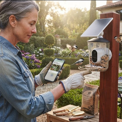 Bird Feeder with Camera, Smart Bird Feeder Camera with AI Species Recognition, Solar Bird Feeder with Night Vision