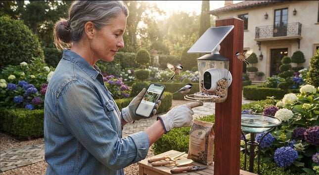 Bird Feeder with Camera, Smart Bird Feeder Camera with AI Species Recognition, Solar Bird Feeder with Night Vision