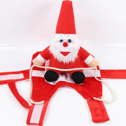 Dog Costume for Small Dogs, Santa Riding Dog Christmas Costume with Adjustable Straps – image 4