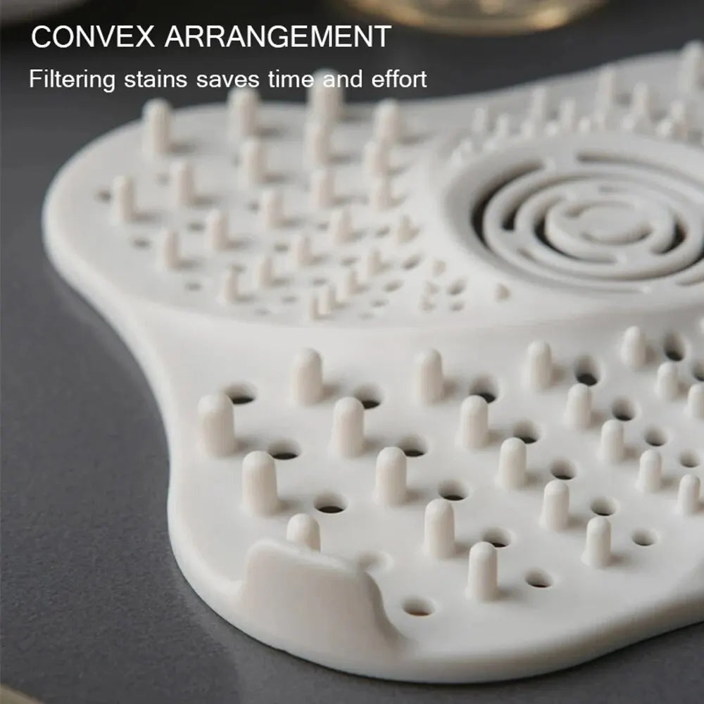 Tuzwa Shower Drain Hair Catcher – Spiral Anti-Clog Drain Cover with Suction Base, Easy-Clean TPR Strainer, 13cm