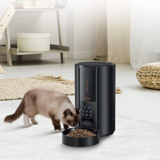 Automatic Cat Feeder, Automatic Dog Feeder, Automatic Pet Feeder with 21 Cup Tank, Dog Food Dispenser for 6 Meals a Day