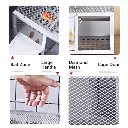 Mouse Traps Indoor, Reusable Single Door Rat Trap for Rodents Outdoor
