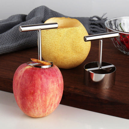 Apple Corer Remover Stainless Steel, Twin Blade Core Separator Kitchen Tool for Pears, Peppers and Potatoes
