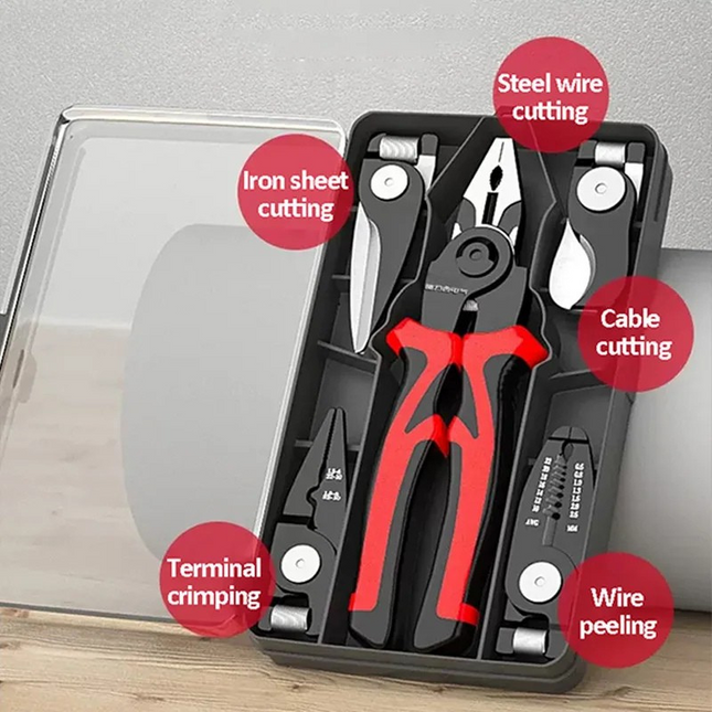 Wire Crimping Pliers Set 5 in 1, Wire Stripper