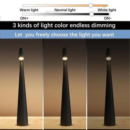 Table Lamp Cordless Rechargeable, LED Desk Lamp with Touch Control and Tri Color Dimming – image 4