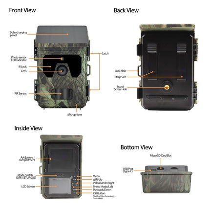 Trail Camera, Solar Powered Camera with Night Vision – image 4