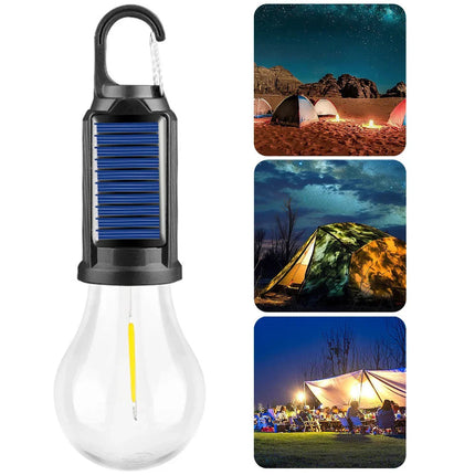 Solar Lantern with Built In Hook, Camping Lantern and Rechargeable Hanging Lantern, Campsite Light for Tents