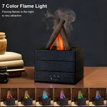 Tuzwa Flame Essential Oil Diffuser – 9.85 oz Aroma Diffuser & Humidifier with Remote, 2/4/6H Timer, LED Light & Auto Shut-Off