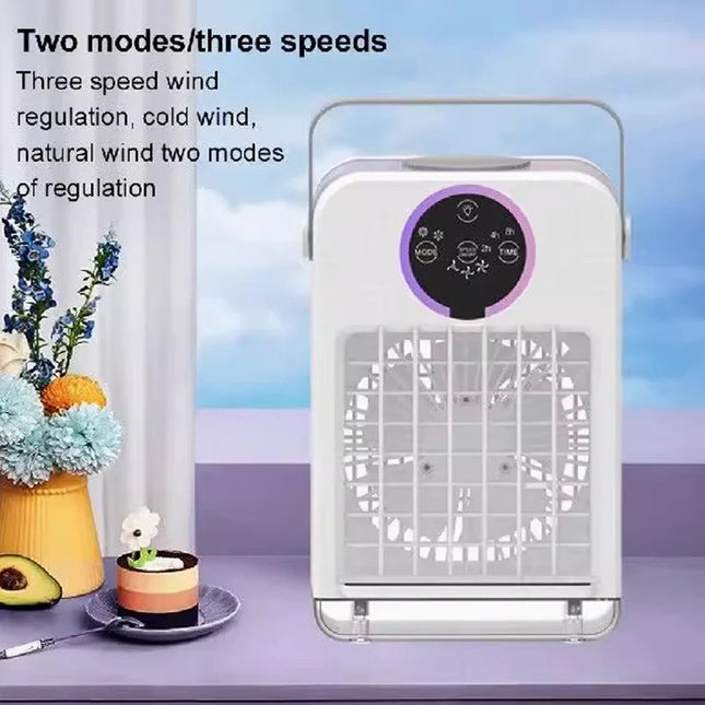 Cooling Fan with Mist, Compact Water Cooling Fan with Touchscreen