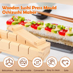 Tuzwa Wooden Sushi Maker Press – Traditional Sushi Mold for Homemade Rolls & Pressed Sushi, 21cm Kitchen Tool