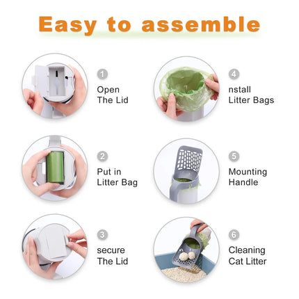 All in One Kitty Litter Scoop with Sifting Design