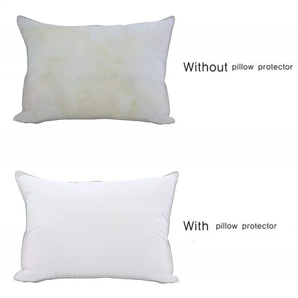 Waterproof Zippered Pillowcase Protector for Standard Pillows, Machine Washable Cover, 19.6 x 27.5 Inches
