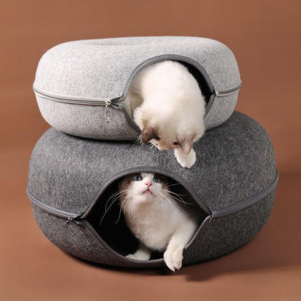 Cat Beds for Indoor Cats, Felt Cat Tunnel Bed and Cat Cave Play Toy – image 8