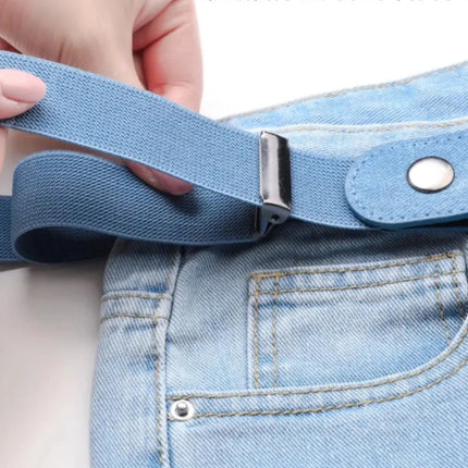 Elastic Stretch Belt, Invisible Canvas Belt Without Buckle