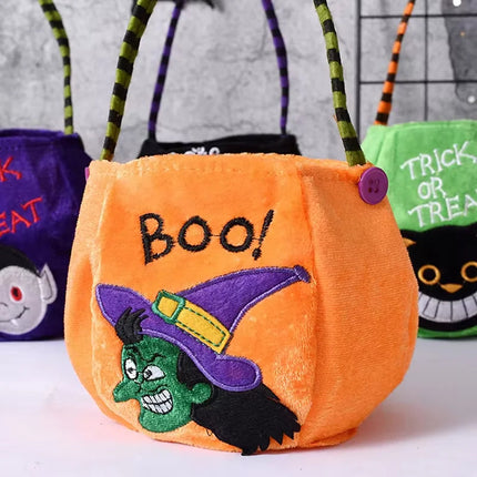 Trick or Treat Bags for Kids, Pumpkin Halloween Treat Bag with Straps – image 7