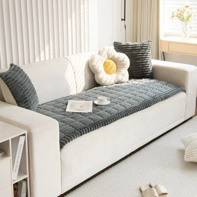 Couch Cover for Pets, Plush Non Slip Sofa Cover in 18 Sizes, Thick Anti Slip Couch Protector and Washable Sofa Throw