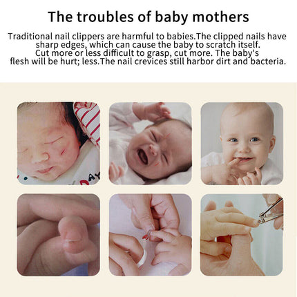 Newborn Nail Trimmer with 6 Grinding Heads, Electric Baby Nail Trimmer and File – image 4