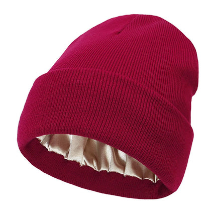 Winter Hats for Women, Satin Lined Beanie for Curly Hair – image 8