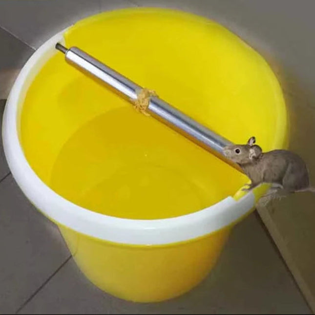 Bucket Mouse Trap Roller, Stainless Steel Mouse Traps for 5 Gallon Bucket, Reusable Rat Trap for Multi Catch